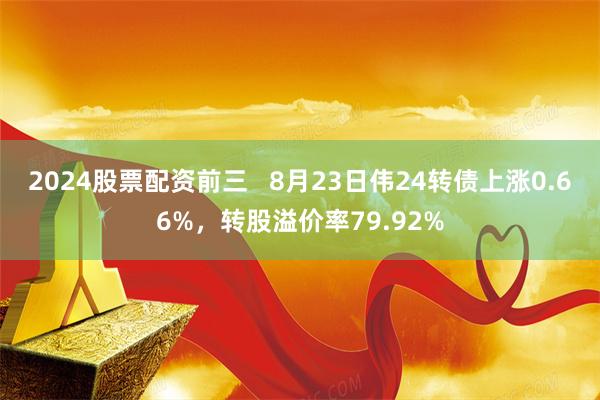 2024股票配资前三   8月23日伟24转债上涨0.66%